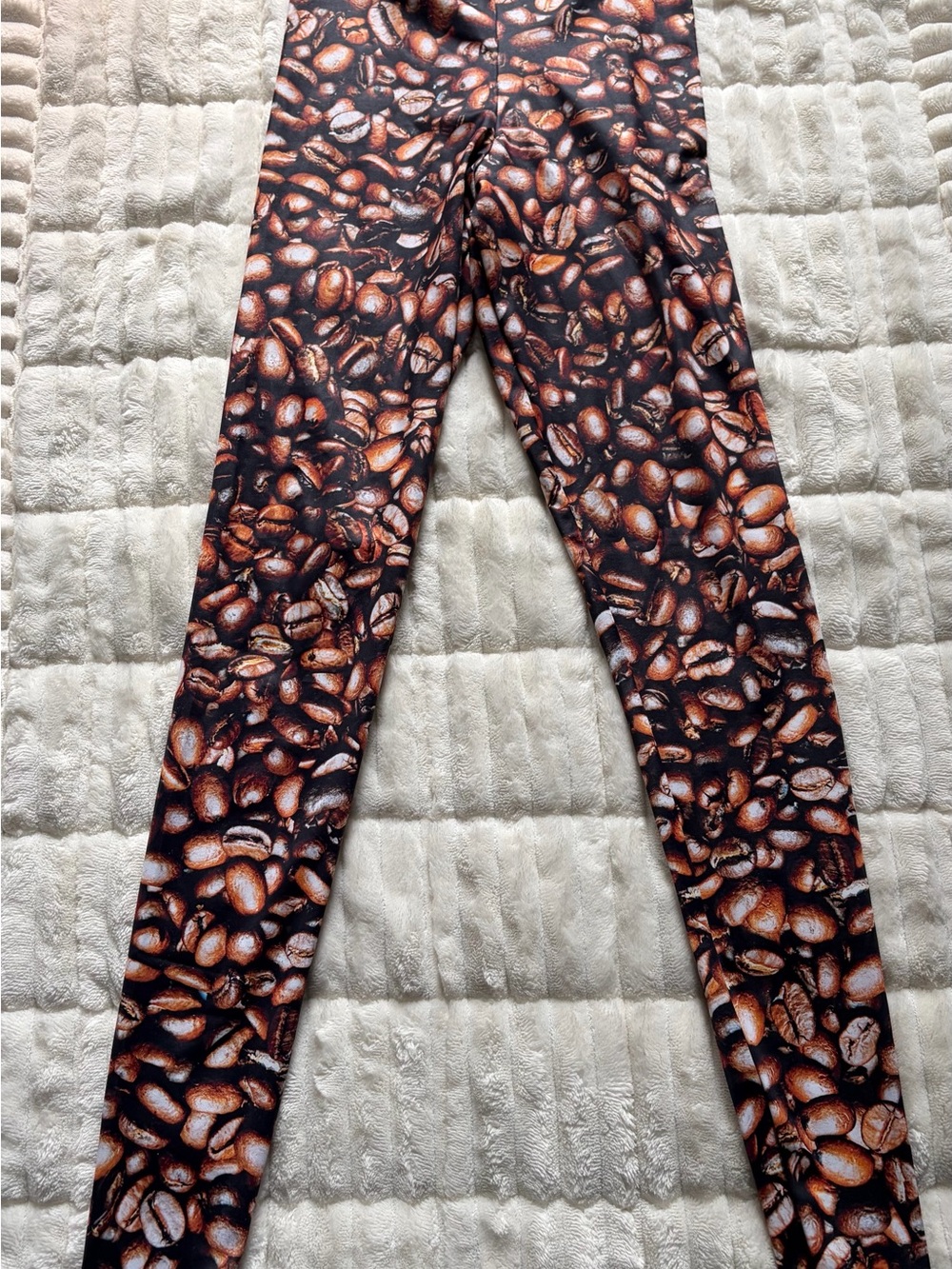 Blackmilk Coffee Bean Print Leggings - Brown & Black